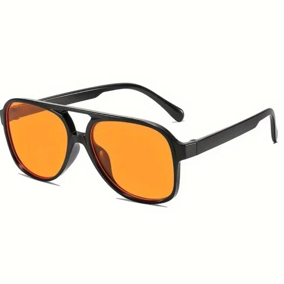 Vintage Square Frame Glasses – Unisex Full-Rim Eyewear for Everyday Fashion & Ac - Picture 1 of 4